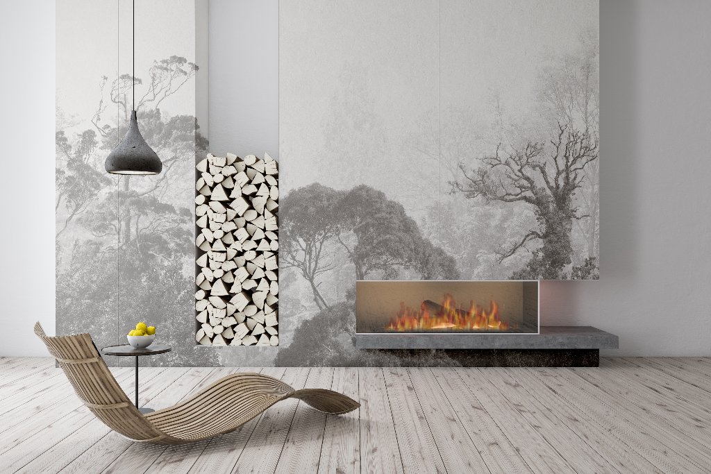 Tile Over a Brick Fireplace