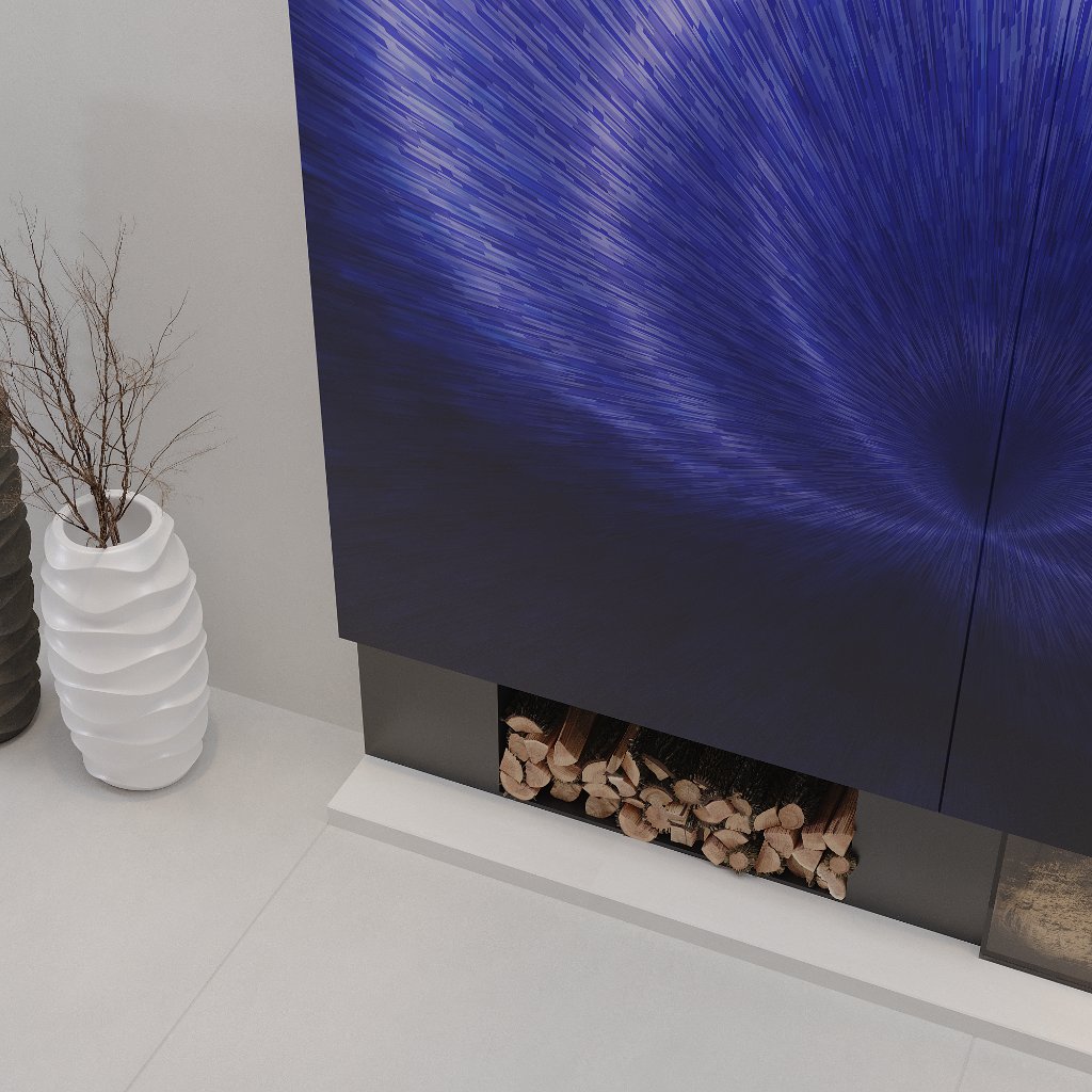 tiling over brick fireplace