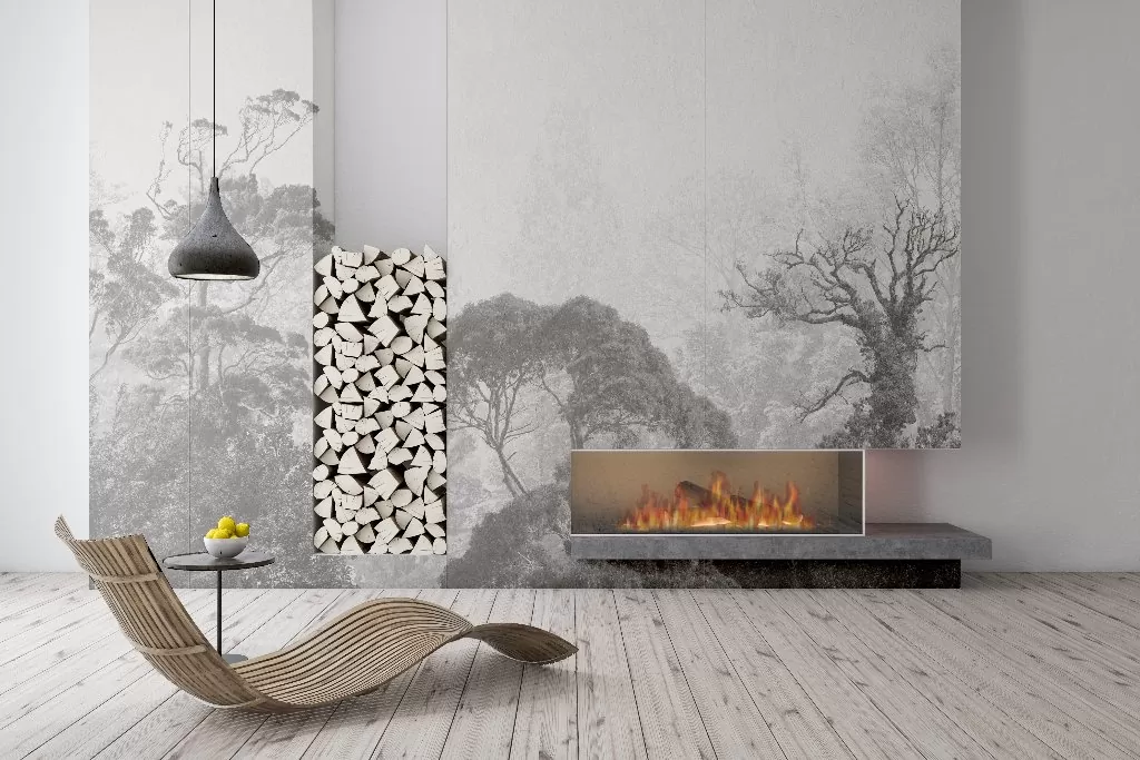 Tile Over a Brick Fireplace